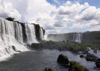 The stunning Iguazu Falls near Foz da Iguacu in Brazil