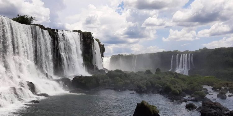 The stunning Iguazu Falls near Foz da Iguacu in Brazil